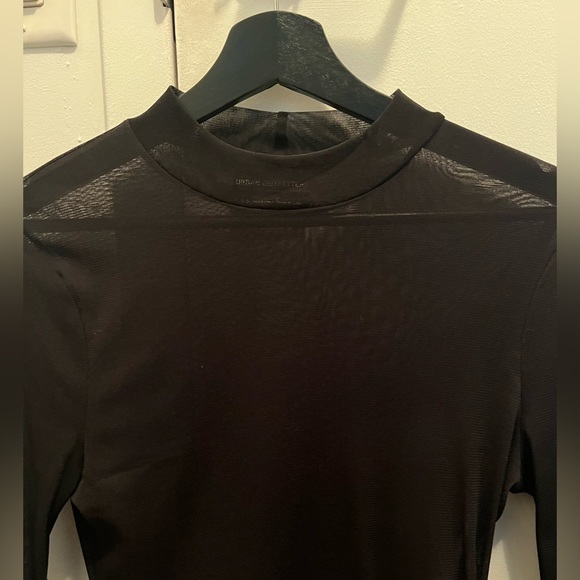 Sheer black tight fit long sleeve - Picture 3 of 5